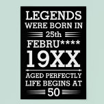 Póster Custom Legends Were Born in Date Month Year Age<br><div class="desc">Custom legends were born in date month year age design can be a great design to show your date of birth and your age to everyone. As well as it could be a great gift for any birthday people and it can be awesome gift for your friend and family member...</div>