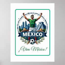 Póster Custom Mexico National Football Team Celebration