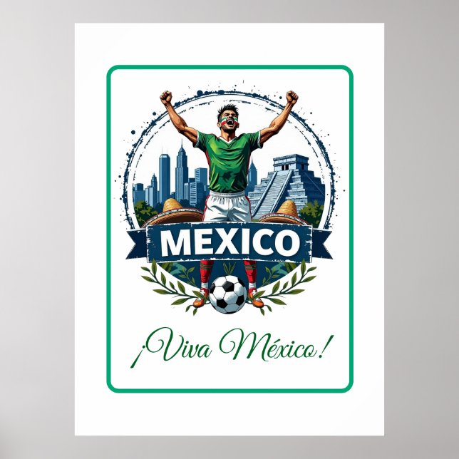Póster Custom Mexico National Football Team Celebration (Frente)