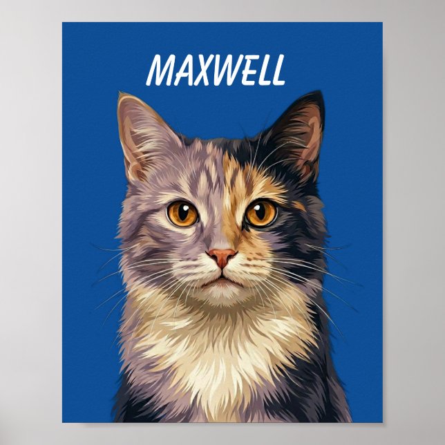 Póster Custom Pet Portraits Using Pet Photo Personalized  (Frente)