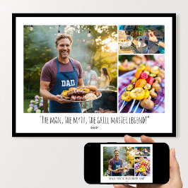 Póster Custom Photo Collage Fun Family Quote Modern