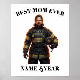Póster Custom Photo Firefighting Gear Art