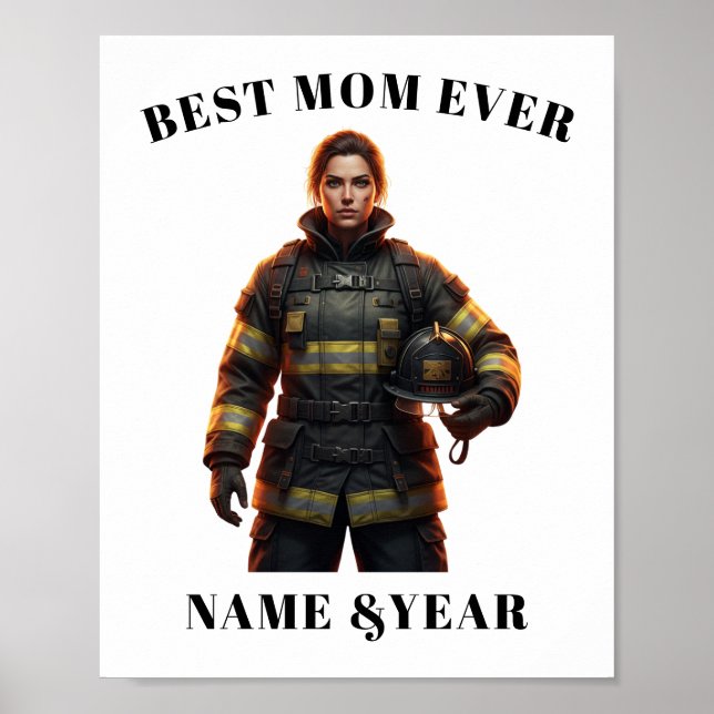 Póster Custom Photo Firefighting Gear Art (Frente)