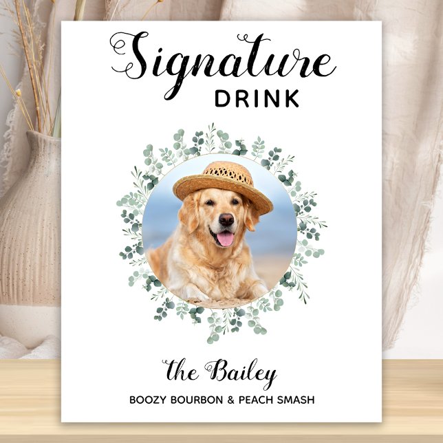 Póster Custom Photo Signature Drinks Pet Wedding (Subido por el creador)