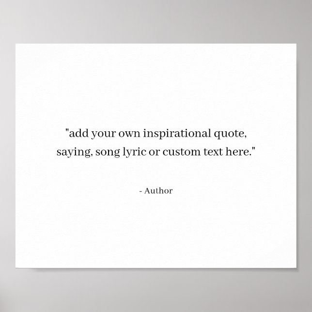 Póster Custom Quote (Frente)