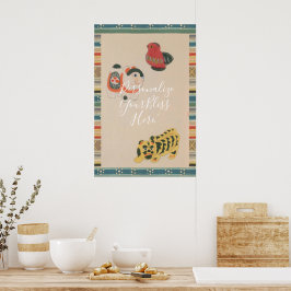 Póster CUSTOM Retro Kawaii Japanese Folk Toy Art Print 