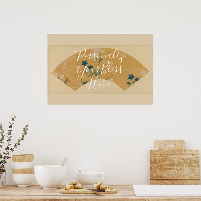 Póster CUSTOM Rinpa School Autumn Fan Pattern Art  (Cocina)
