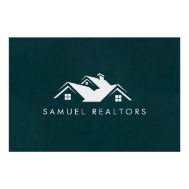 Póster Custom Stylish Modern Real Estate Home Logo 
