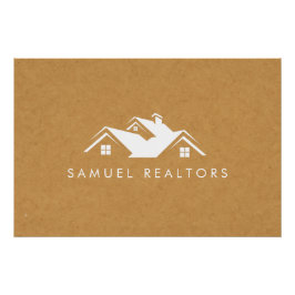 Póster Custom Stylish Modern Real Estate Home Logo