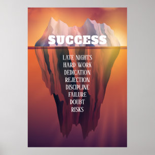 Póster Custom Success Iceberg Motivational Poster