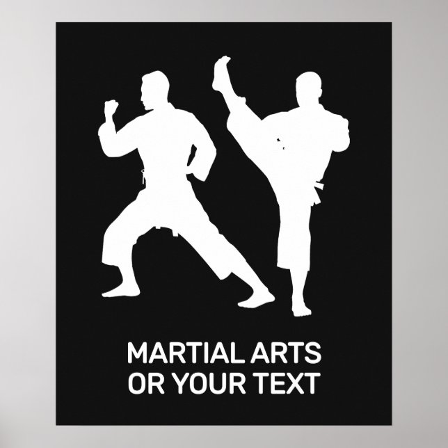 Póster Custom Text & Color Martial Arts (Frente)