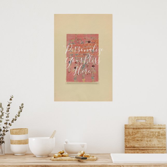 Póster CUSTOM Vintage Okinawan Bingata Pattern Print  (Cocina)