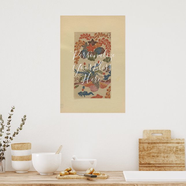 Póster  ※CUSTOM Vintage Okinawan Bingata Pattern Print  (Cocina)