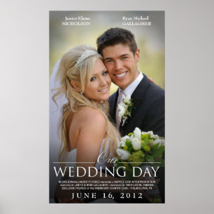 Póster Custom Wedding Movie Poster Template