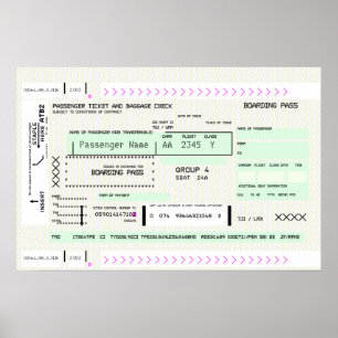 Póster Customizable Boarding Pass