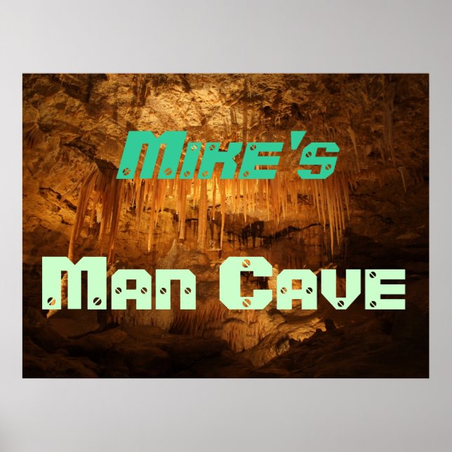 Póster Customizable Man Cave Poster (Frente)