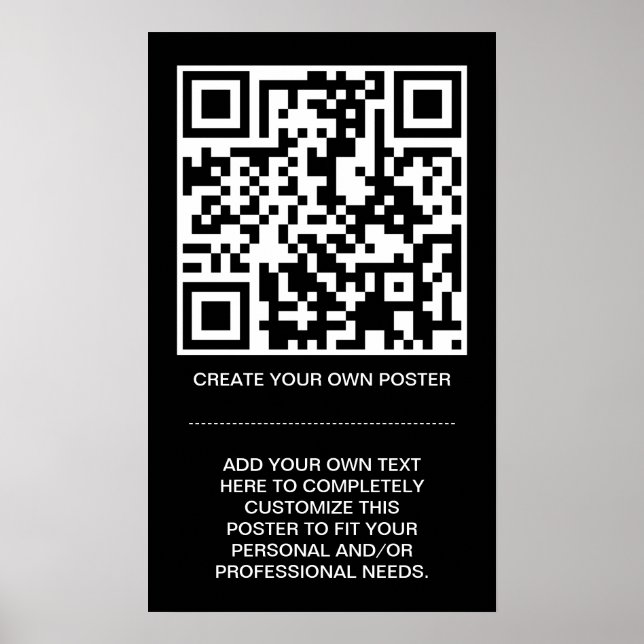 Póster customizable QR code (Frente)