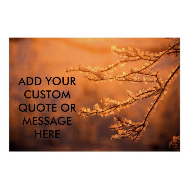 Póster Customizable Quote Frost Flakes Morning Sunrise (Anverso)
