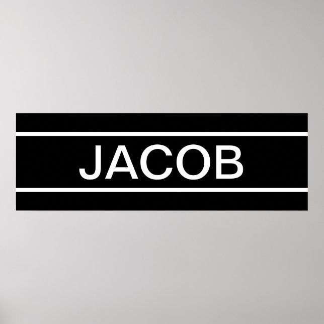 Póster Customizable Text | Bold Modern Black & White (Frente)