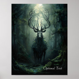 Póster Customizable Twisted Forest Deer Poster