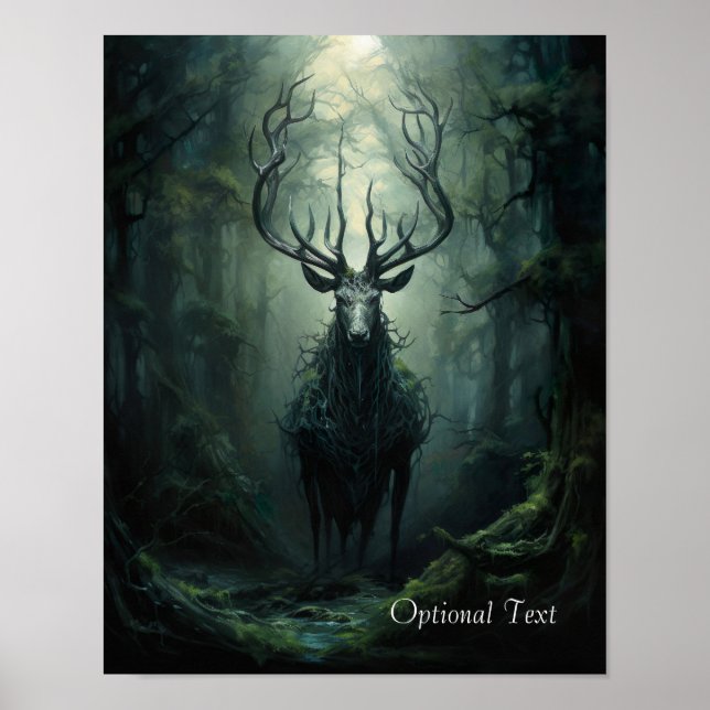 Póster Customizable Twisted Forest Deer Poster (Frente)