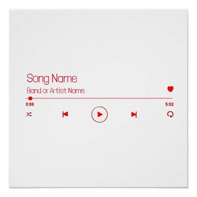 Póster Customizable Your Favorite Music (Anverso)