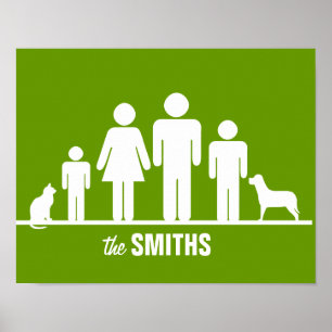 Póster Customize a Family of Four Poster