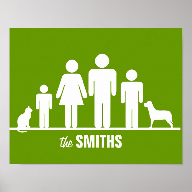 Póster Customize a Family of Four Poster (Frente)