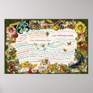 Póster Customize an Antique Affirmation Poster