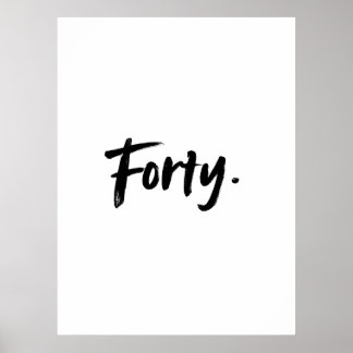 Póster Customize Background Forty – Minimalist Poster