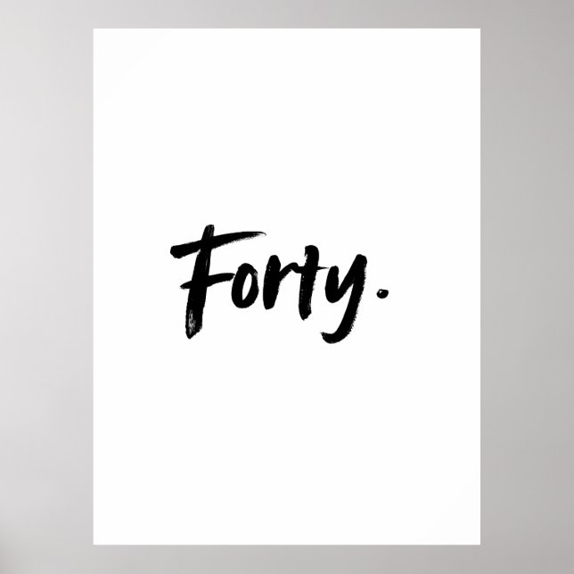 Póster Customize Background Forty – Minimalist Poster (Frente)