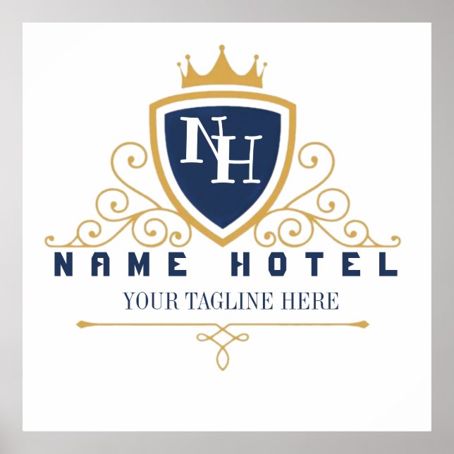 Póster Customize Luxury hotel business company LOGO (Frente)