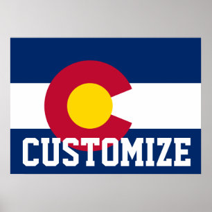 Póster Customized State Flag of Colorado