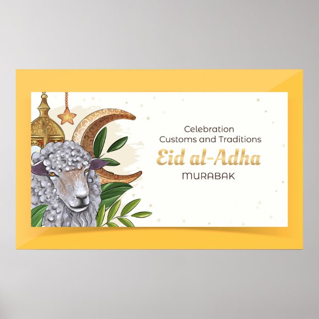 Póster Custones y tradiciones de la celebración (Eid al-A (Frente)