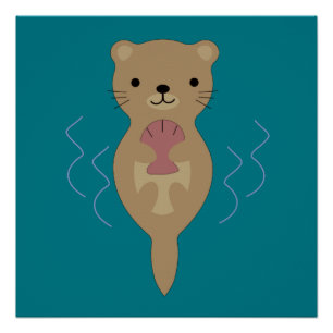 Póster Cuta Otter