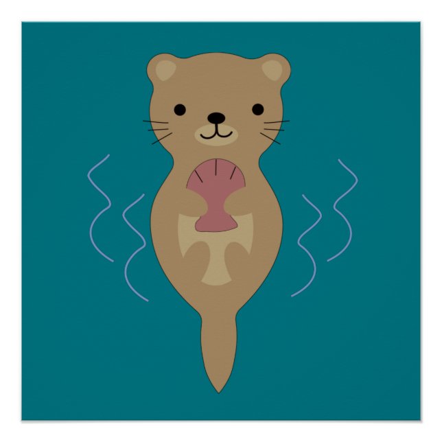 Póster Cuta Otter (Anverso)