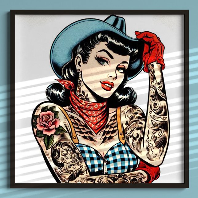 Póster Cuta Personalizado Tattoo Cowgirl (Subido por el creador)