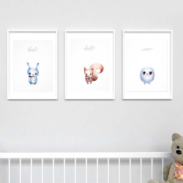 Póster Cute Adorable Woodland Fox Boy Baby Nursery Decora (Subido por el creador)