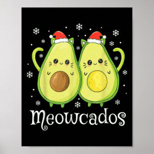 Póster Cute aguacate Kitten Pun Gracioso Noche De Comida