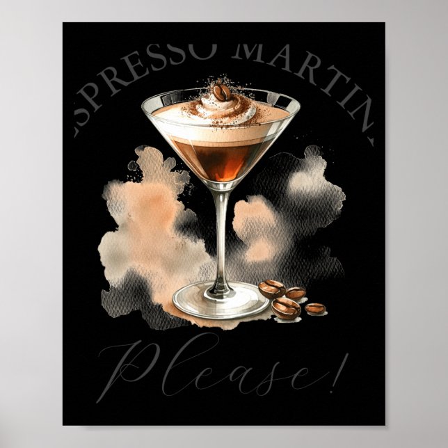 Póster Cute And Funny Espresso Martini  (Frente)