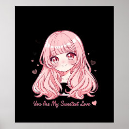 Póster Cute Anime Valentine Sweatshirt