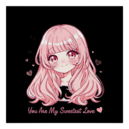 Póster Cute Anime Valentine Sweatshirt