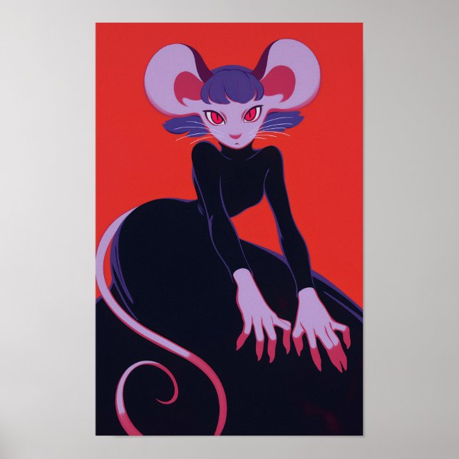 Póster Cute Anthro Rat (Frente)