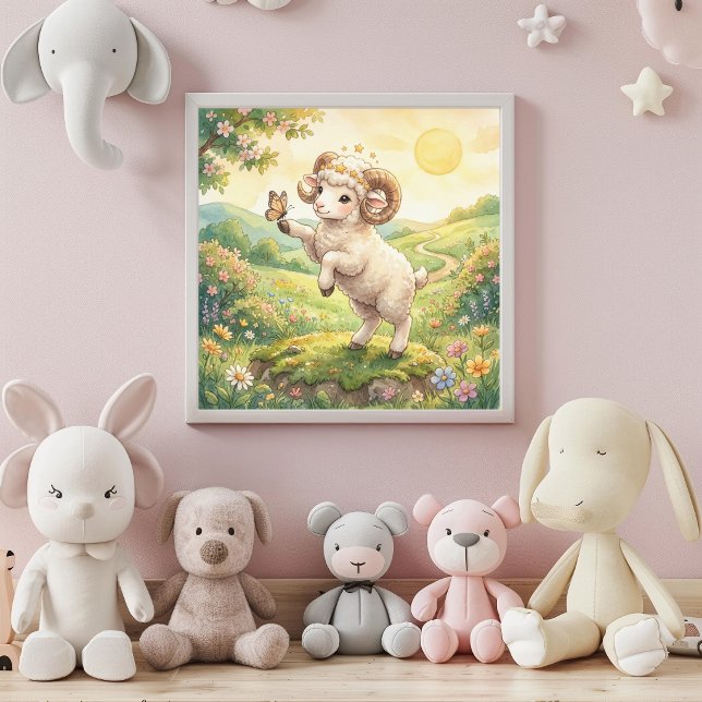 Póster Cute Baby Aries Zodiac Wall Art Poster (Subido por el creador)