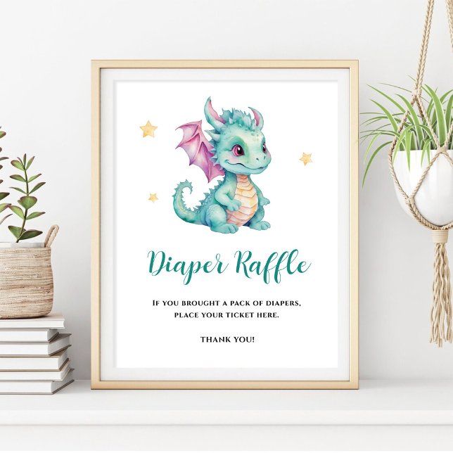 Póster Cute Baby Dragon Diaper Raffle (Subido por el creador)