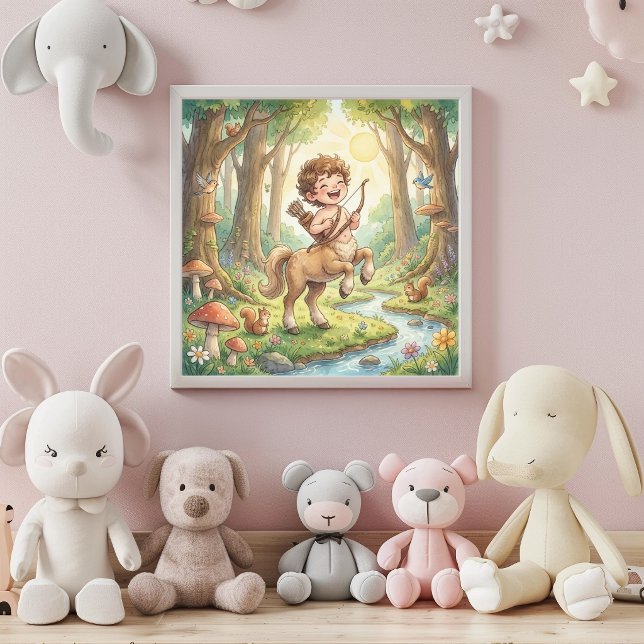 Póster Cute Baby Sagittarius Zodiac Wall Art Poster (Subido por el creador)