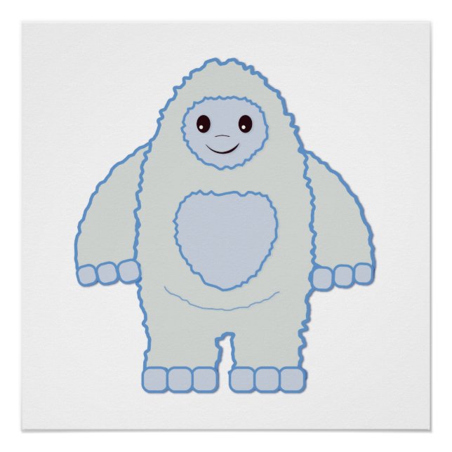 Póster Cute Baby Yeti (Anverso)