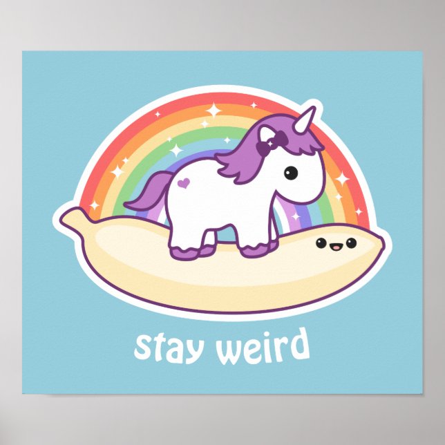 Póster Cute banana unicornio (Frente)