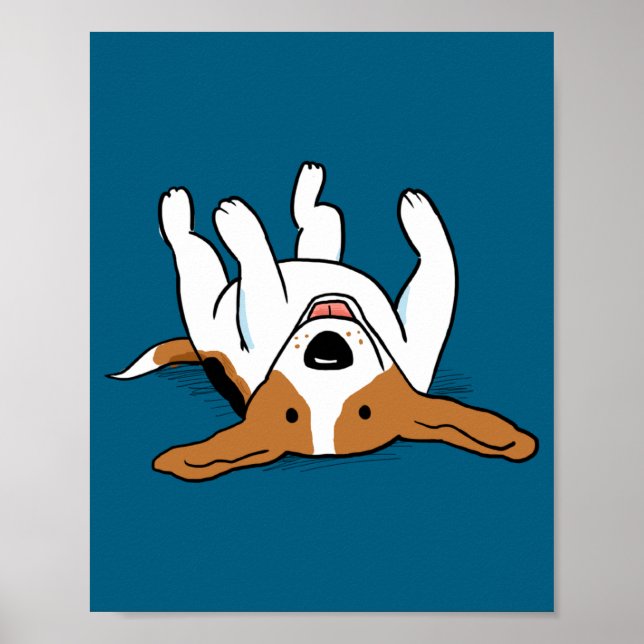 Póster Cute Beagle Cartoon Dog  (Frente)