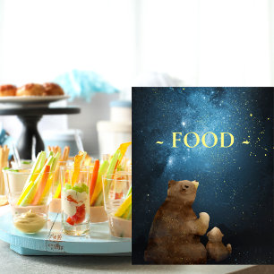 Póster Cute Bear Twinkle Little Star Food